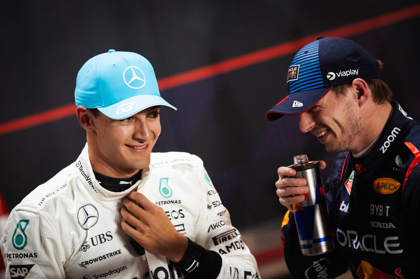 Russell, Verstappen